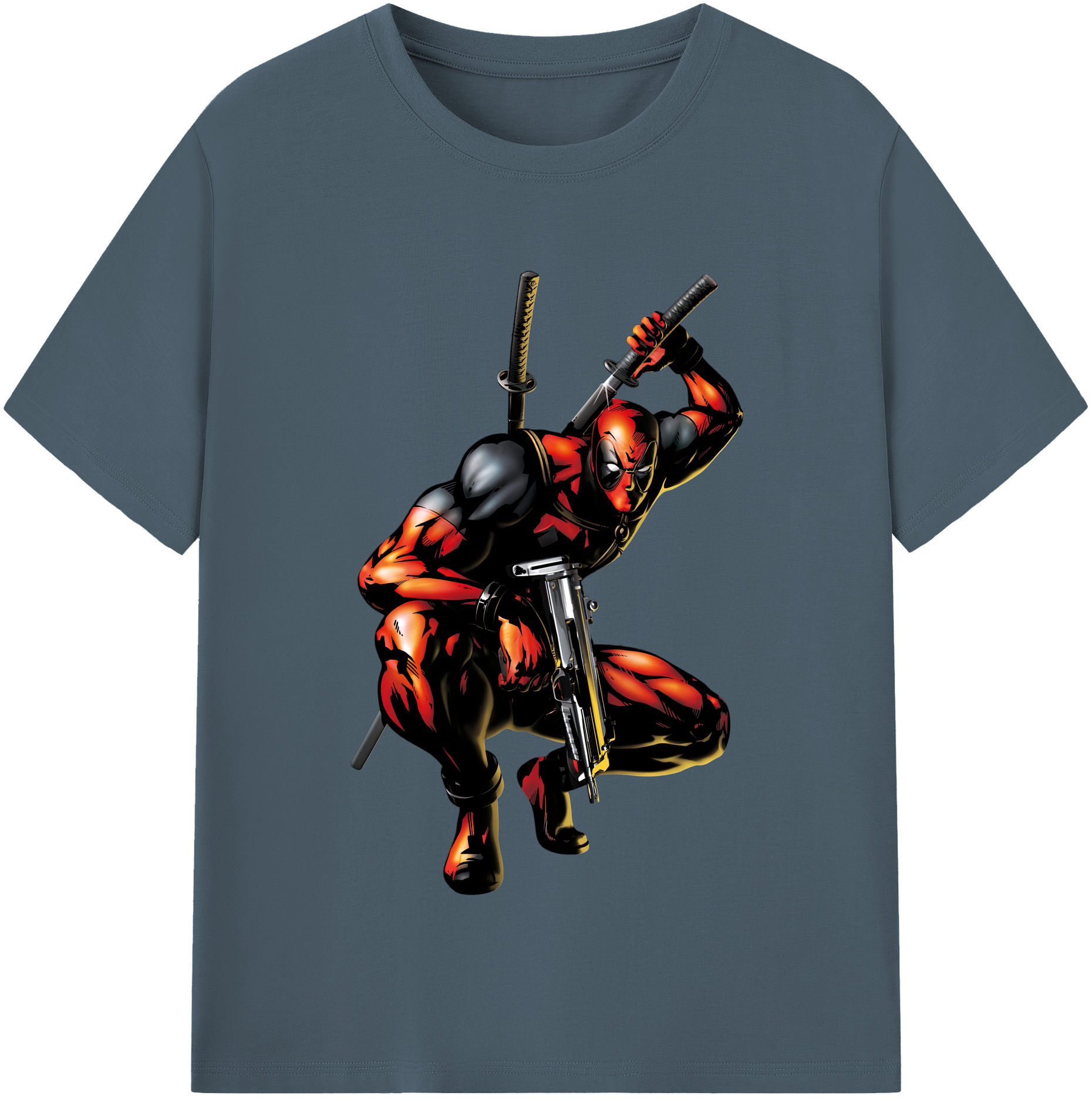 （画像用） Deadpool デッドプール 綿100％半袖Tシャツ（フロントプリント）